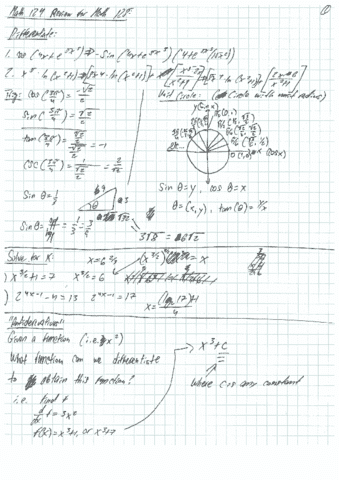 MATH 125 Final: Final Cheat Sheet - OneClass