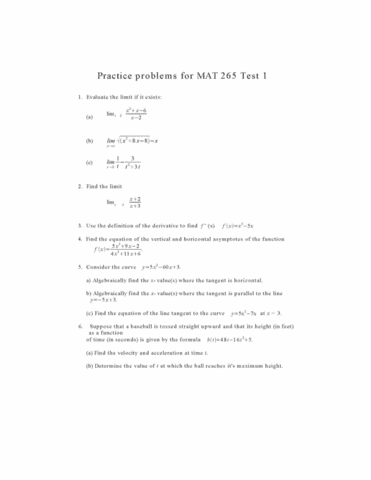 Mat 265 At Arizona State University