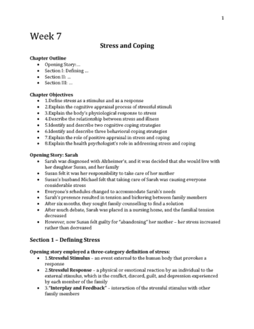 definition of stress by different psychologists